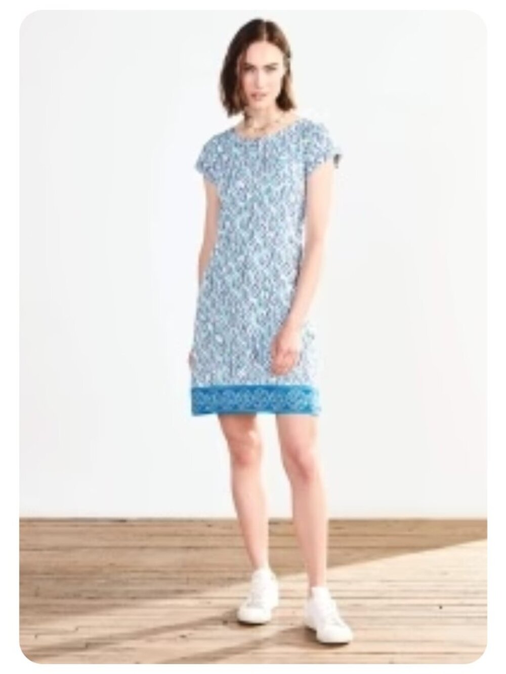 NWT Hatley Blue Nellie Shoreline Ripples Dress sz M